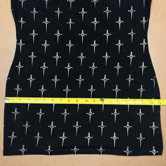 Rare Lip Service Silver Dagger 25 Years Dress Size XL Vintage Goth Gothic Y2K - Picture 16 of 16